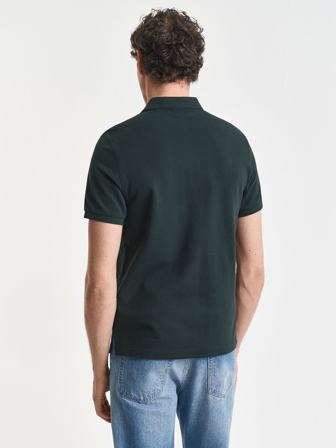 Gant Men Green Solid Polo Tshirt