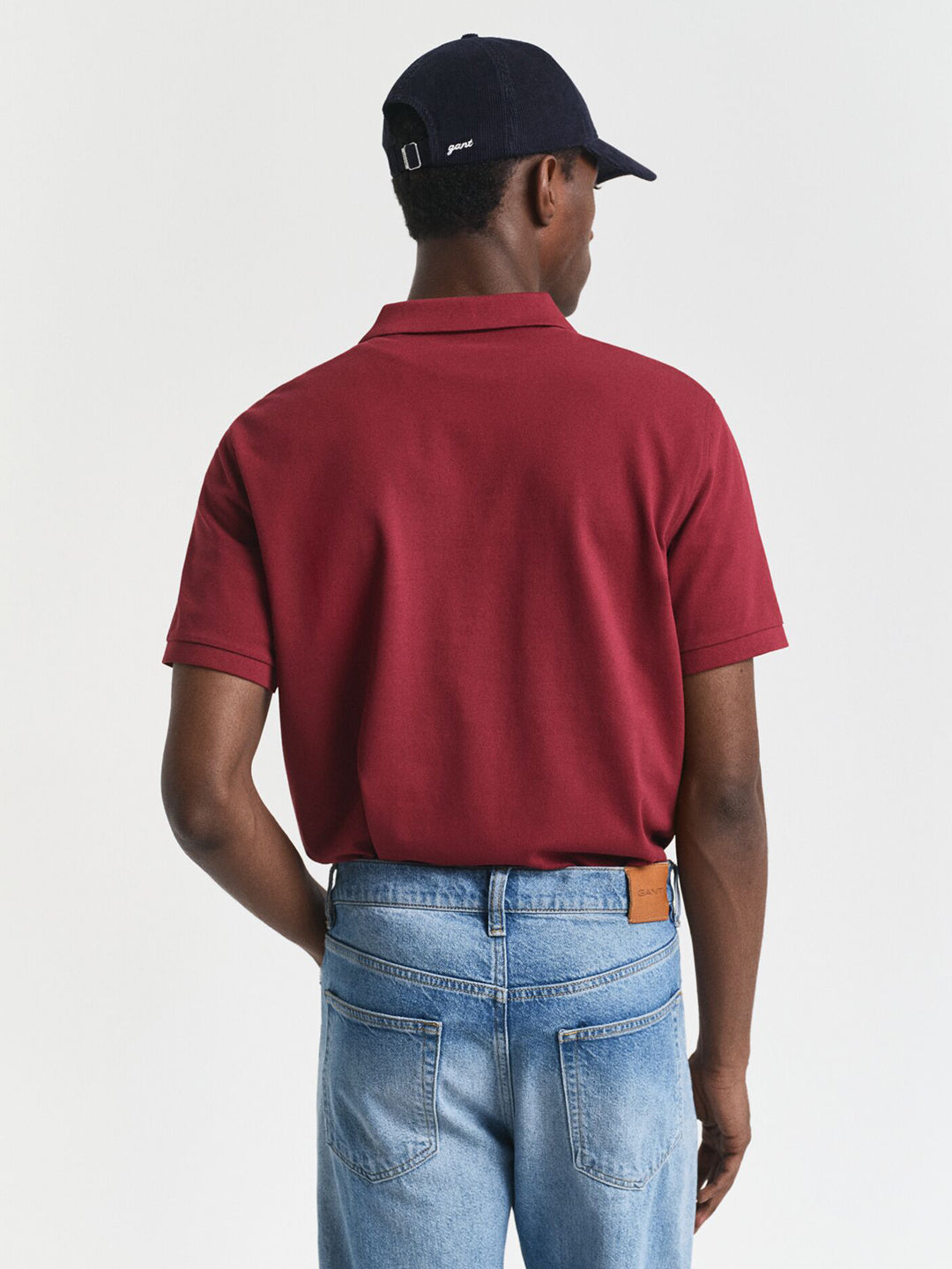 Gant Men Red Solid Polo Tshirt