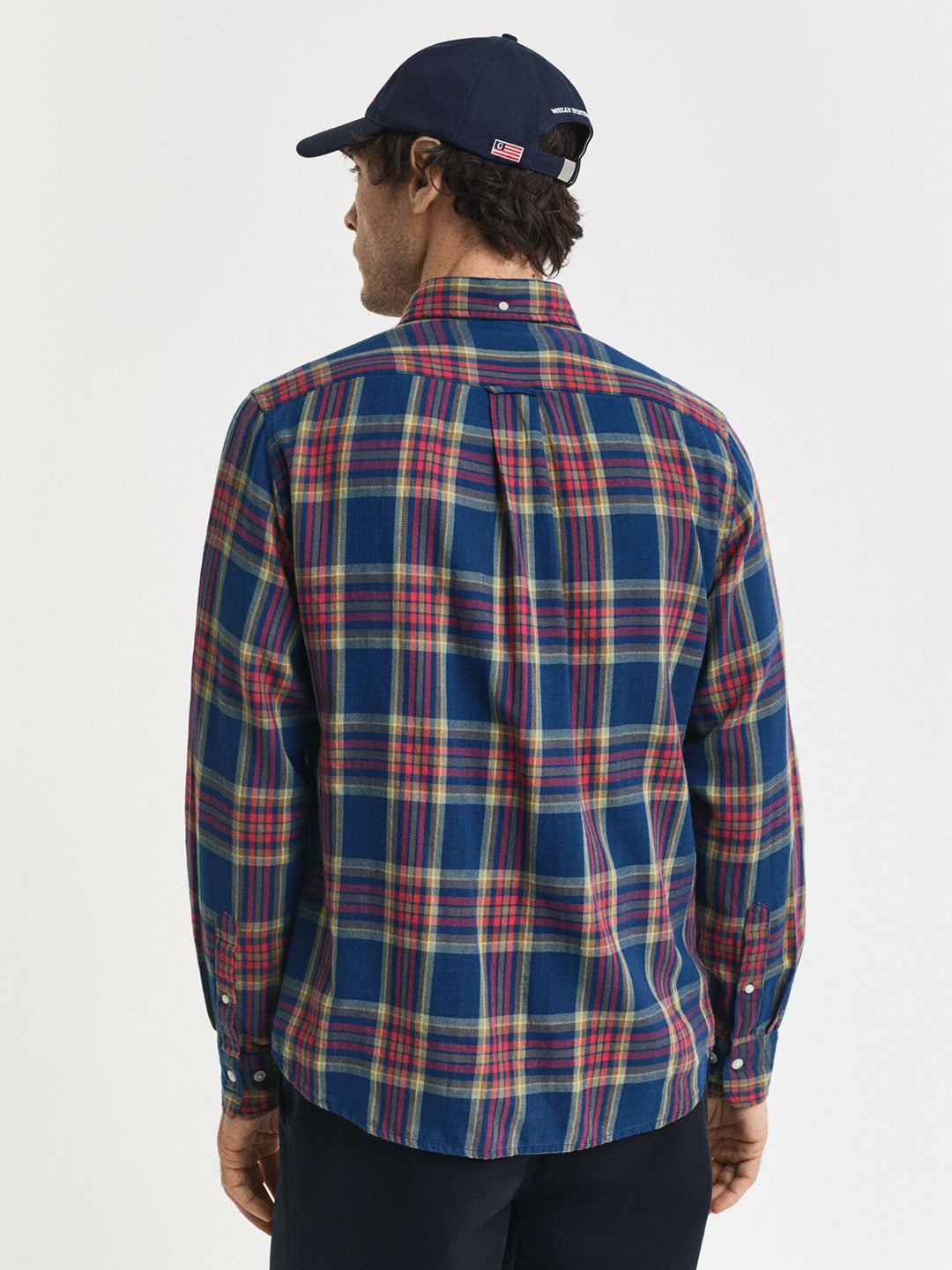 Gant Men Blue Checks Collar Shirt