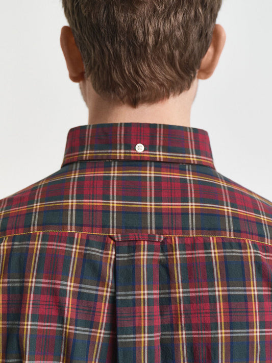 Gant Men Green Checks Collar Shirt