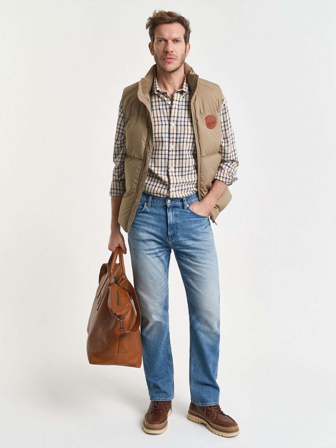 Gant Men Putty Checks Collar Shirt