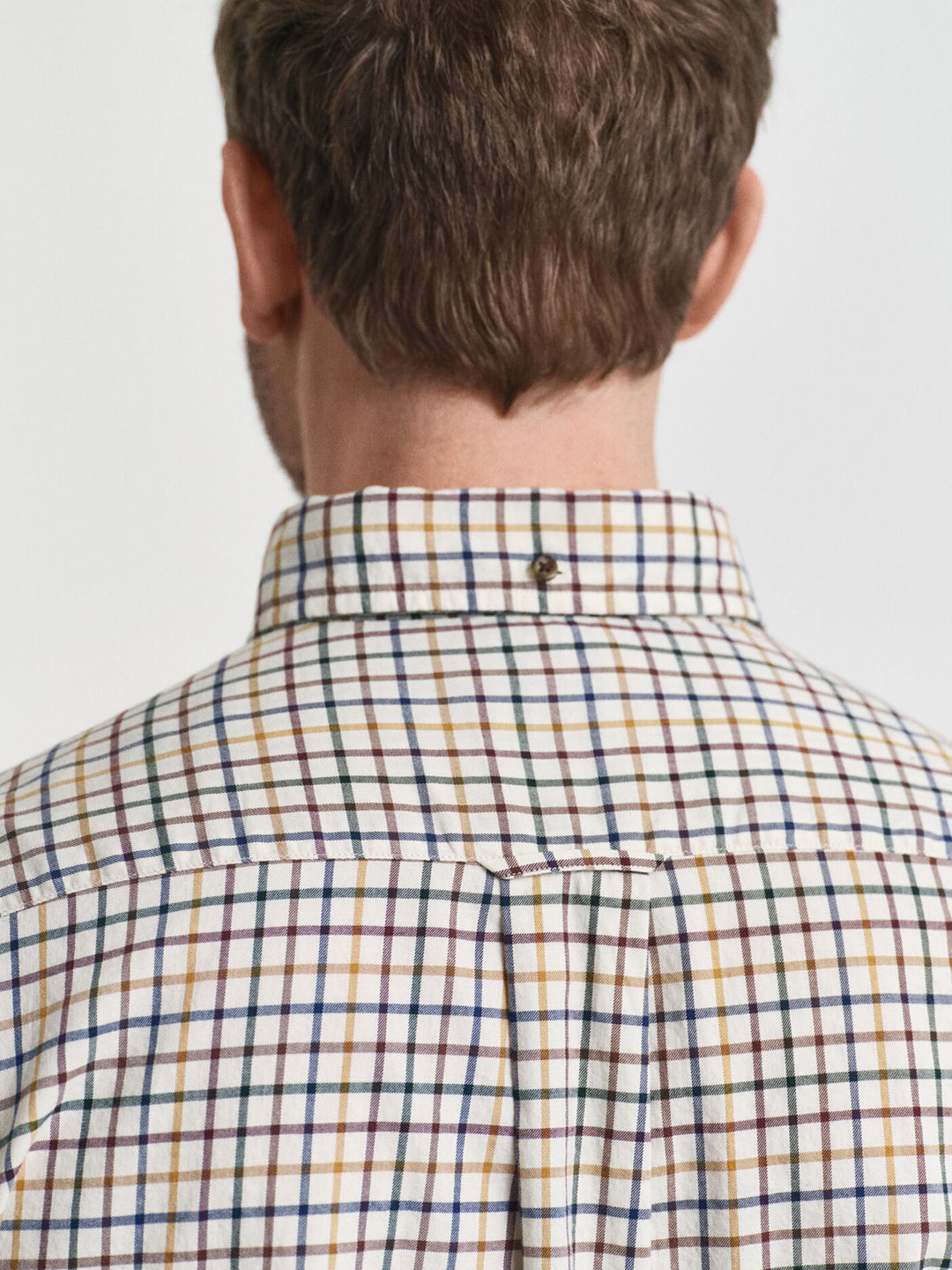 Gant Men Brown Checks Collar Shirt