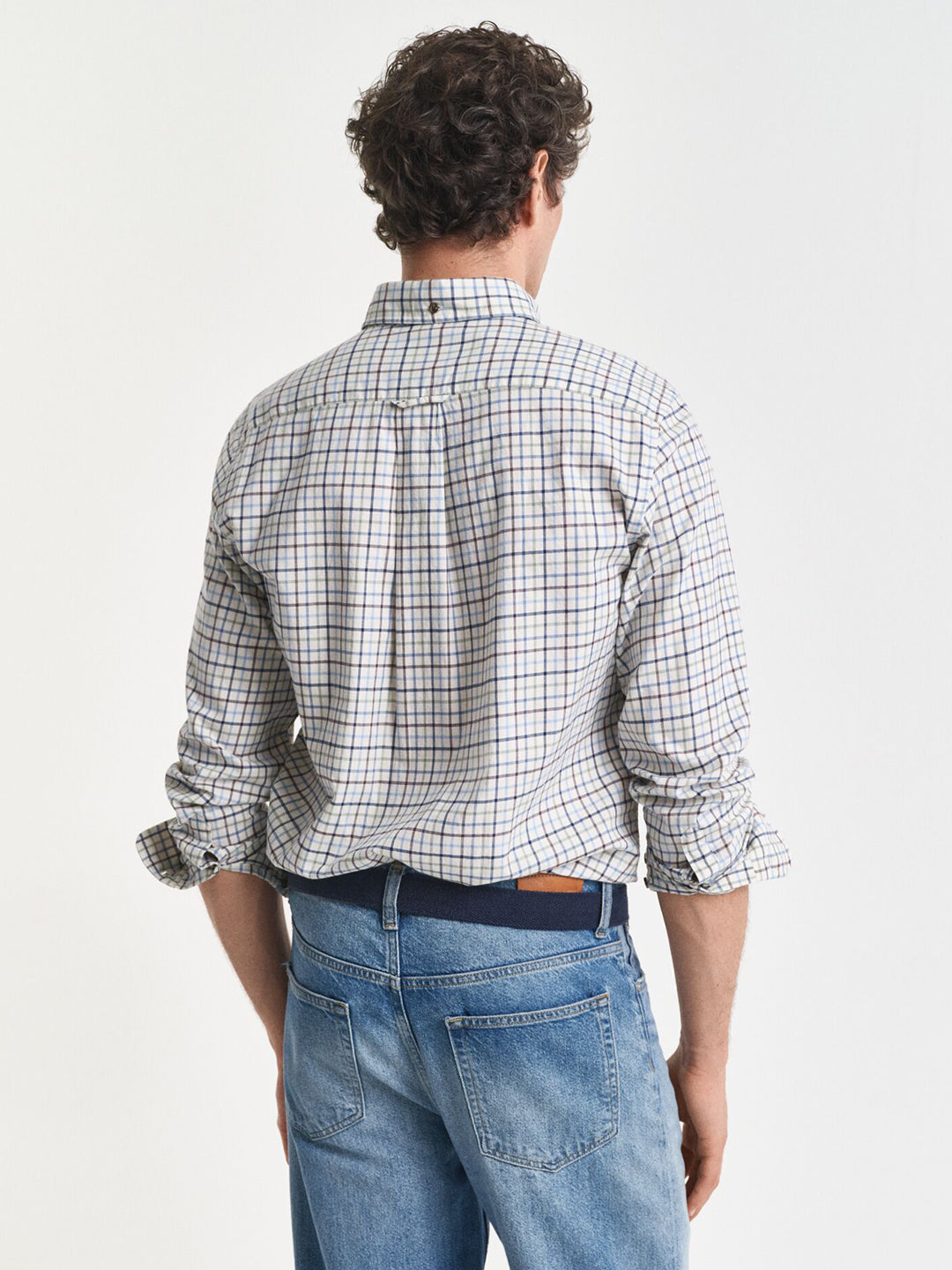 Gant Men Blue Checks Collar Shirt