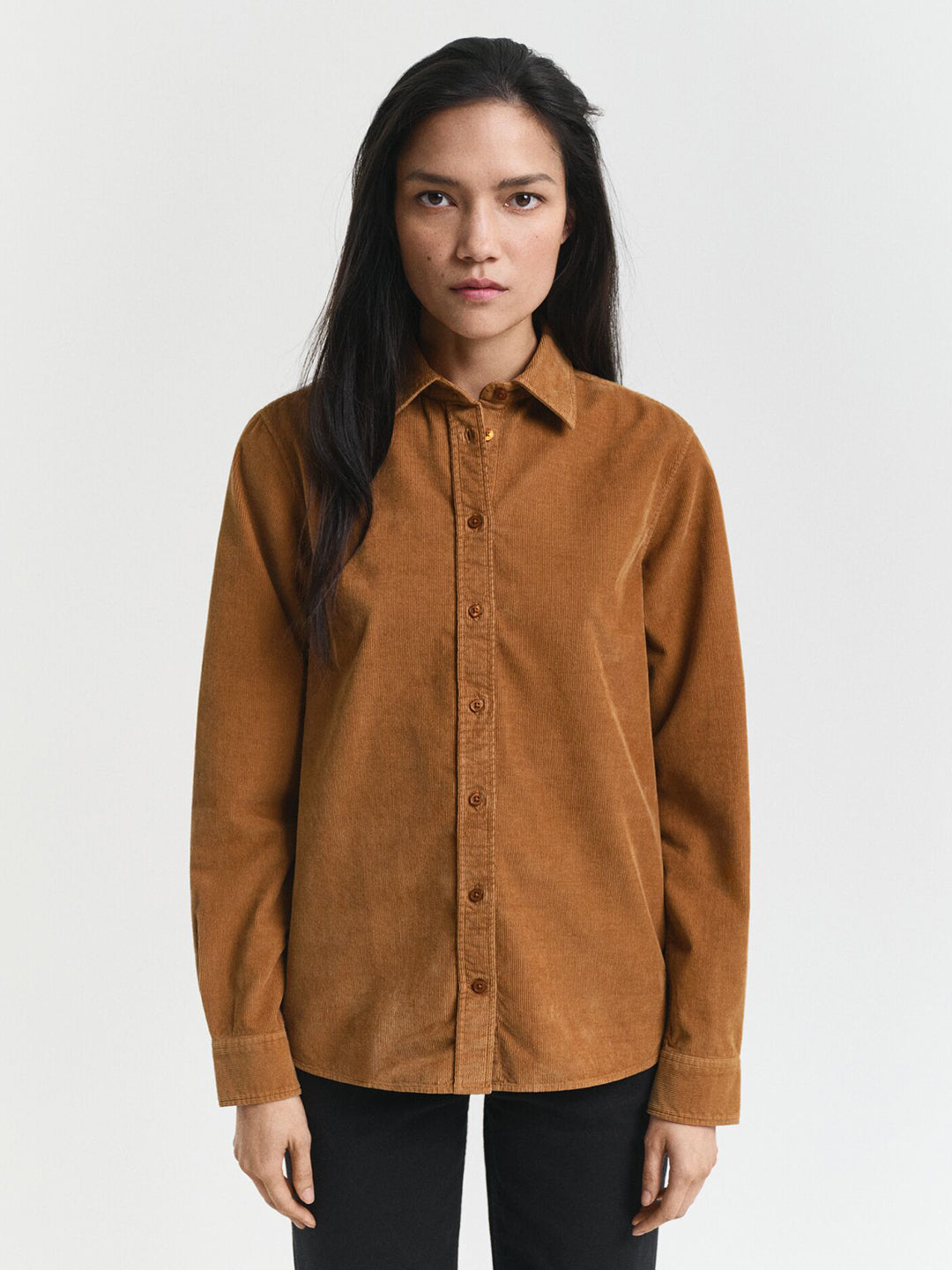 Gant Women Brown Solid Collar Shirt