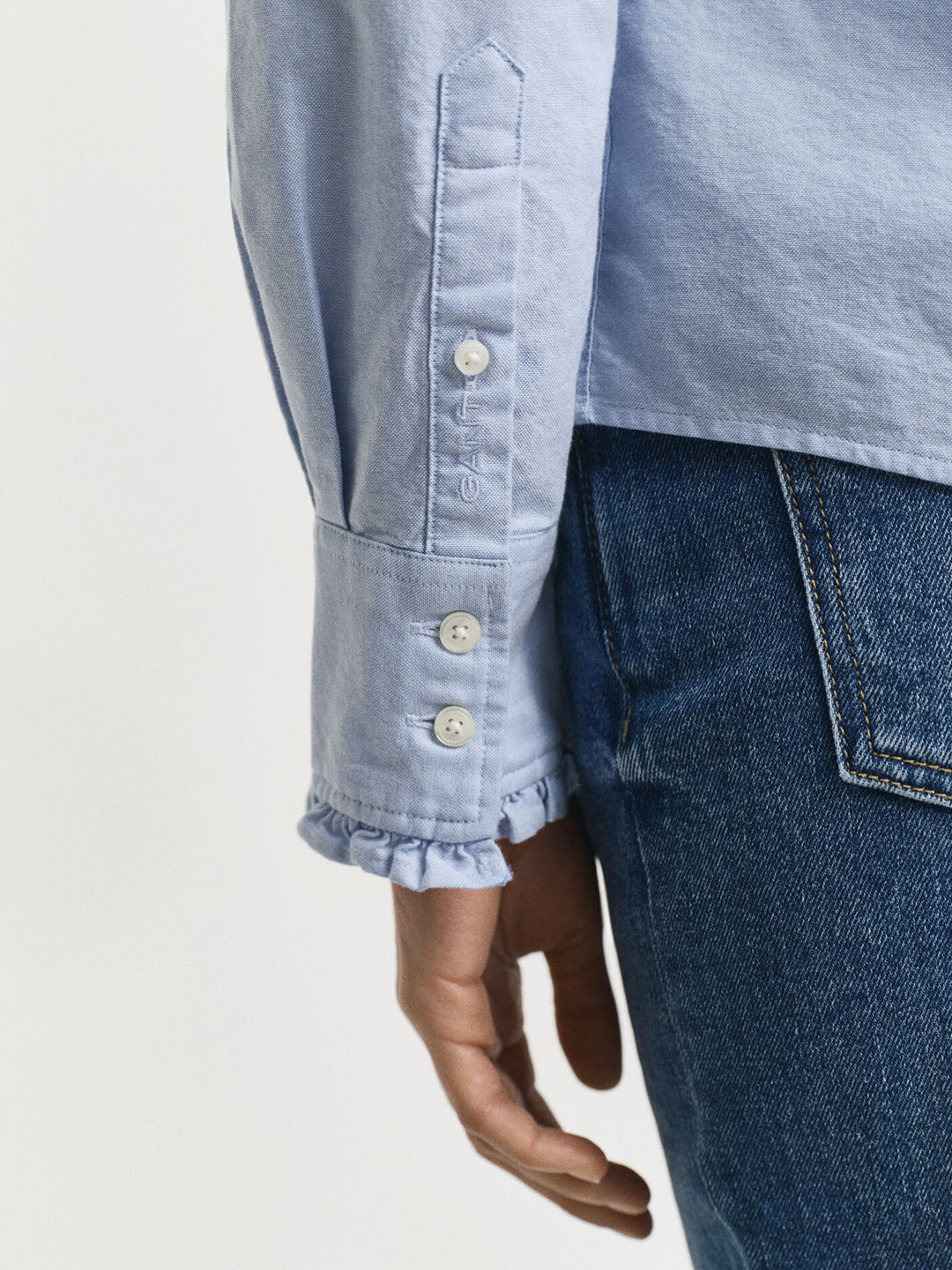 Gant Women Blue Solid Collar Shirt