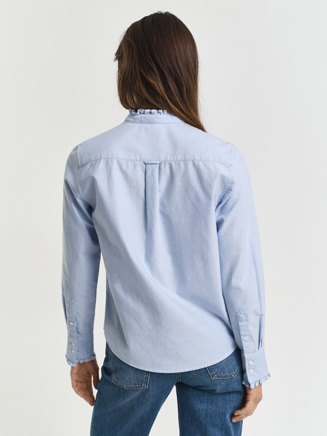 Gant Women Blue Solid Collar Shirt