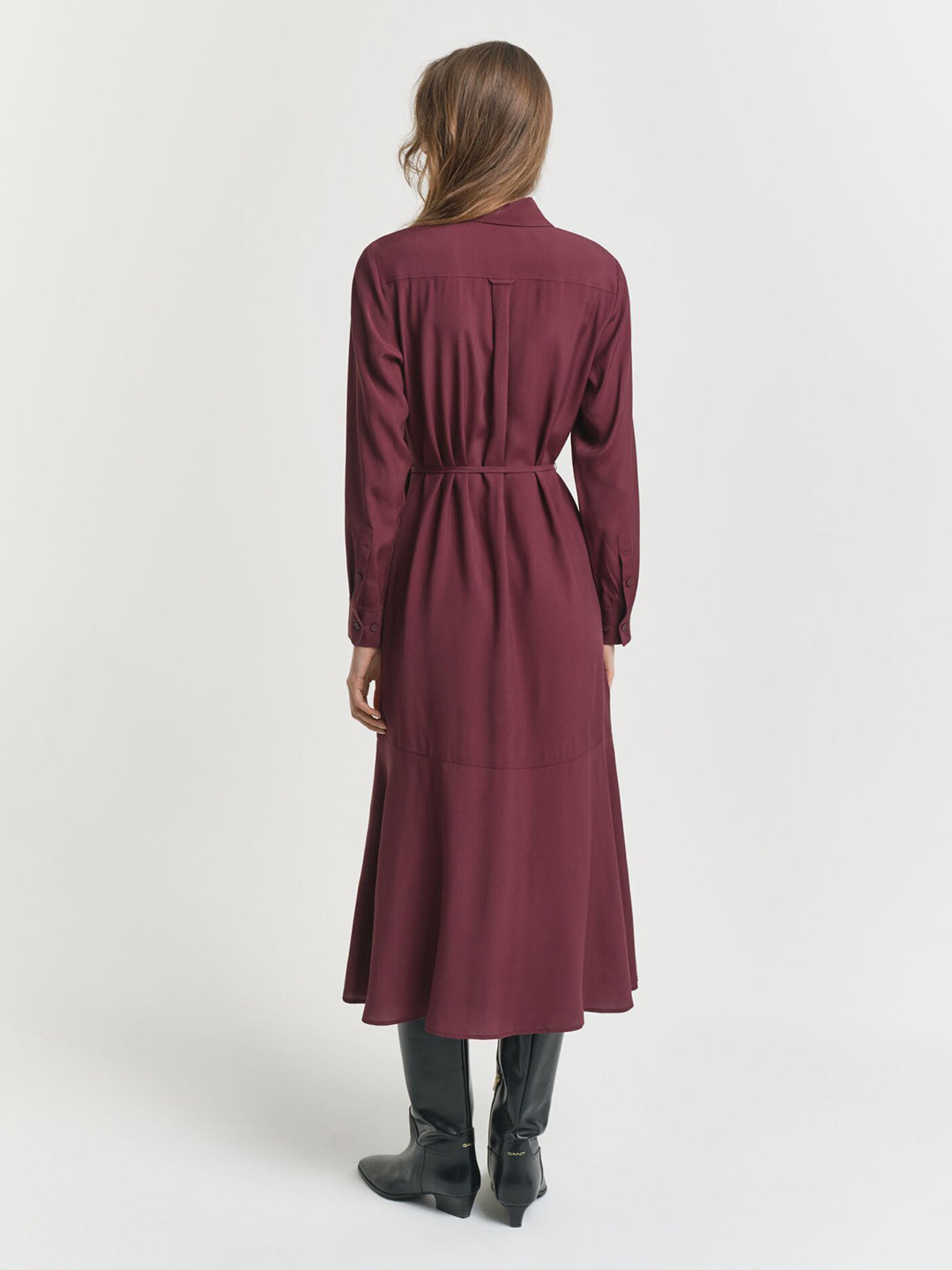 Gant Women Red Solid Collar Dress