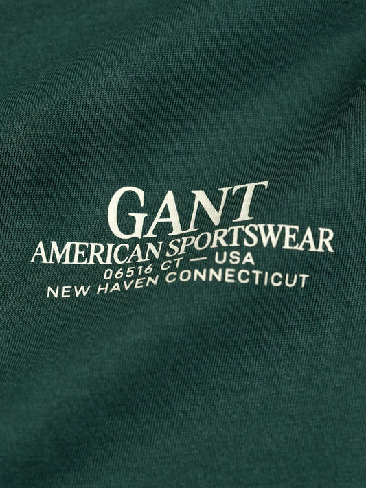 Gant Boys Green Graphic Round Neck Tshirt