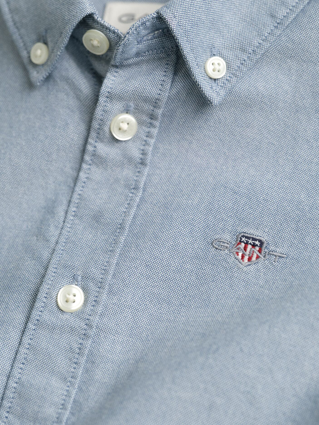 Gant Boys Blue Solid Collar Shirt