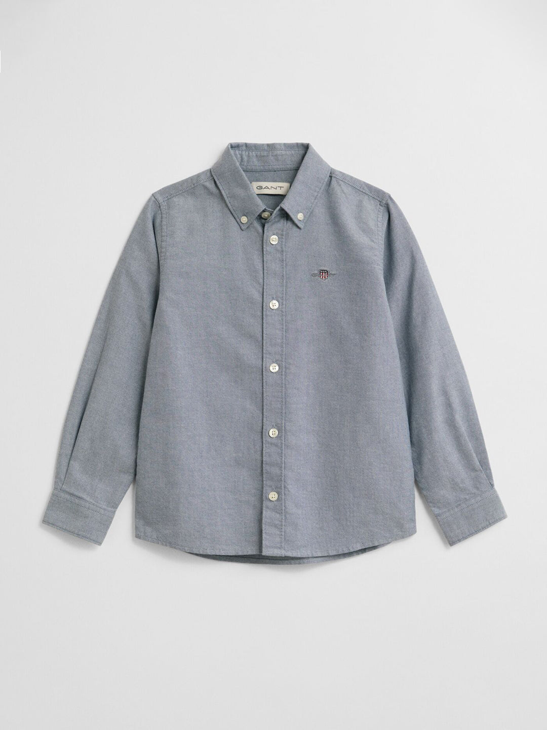 Gant Boys Blue Solid Collar Shirt