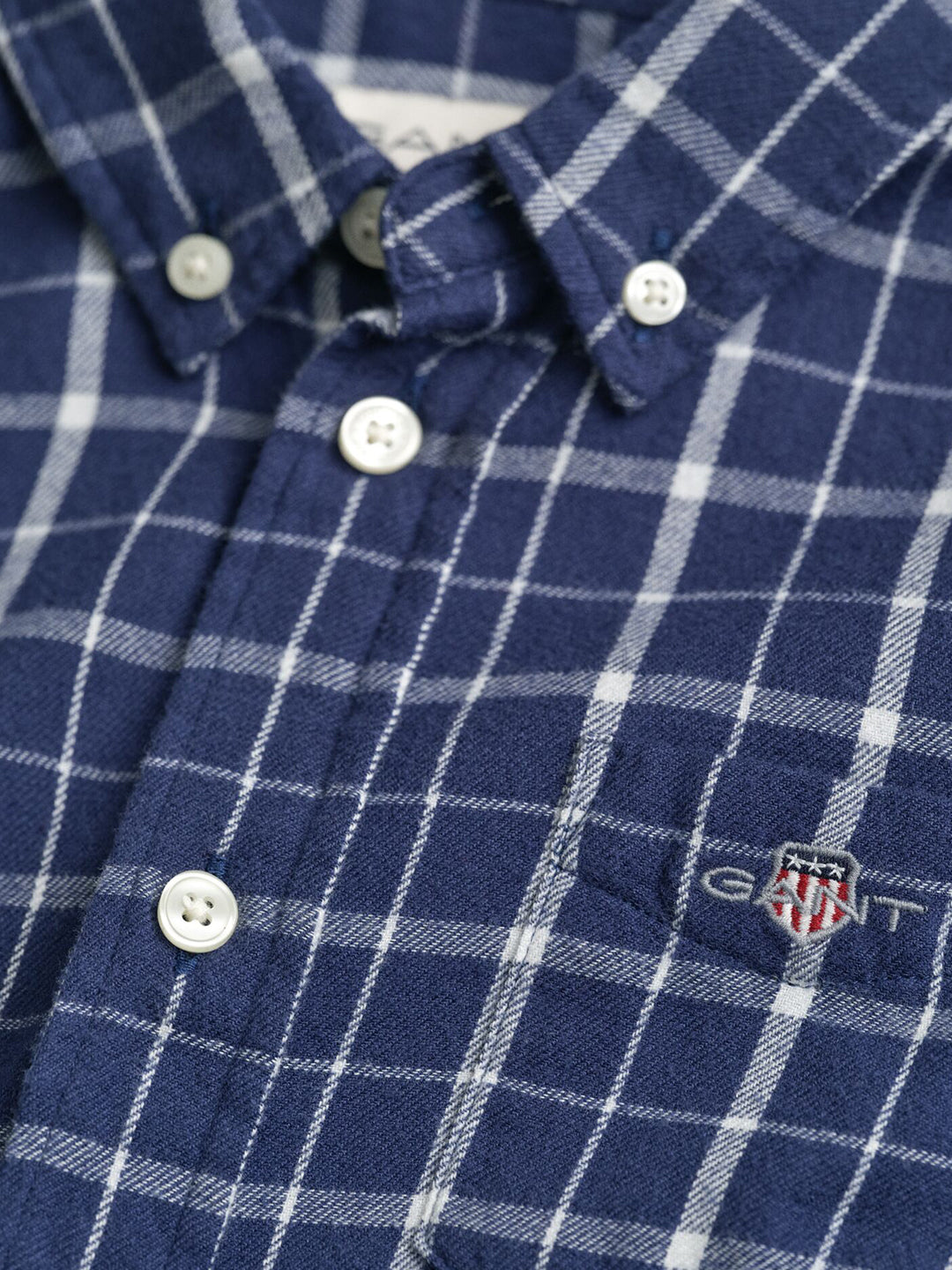 Gant Boys Blue Checks Collar Shirt
