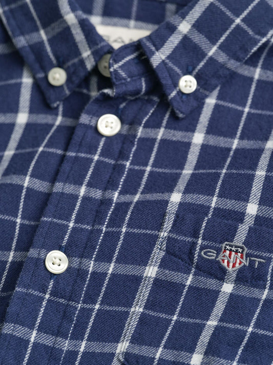 Gant Boys Blue Checks Collar Shirt