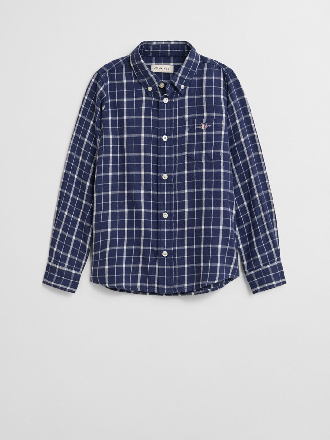 Gant Boys Blue Checks Collar Shirt