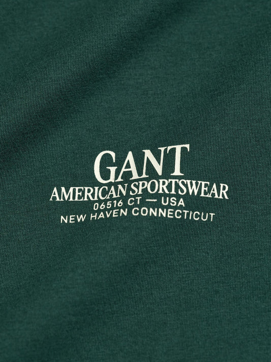 Gant Boys Green Graphic Round Neck Tshirt