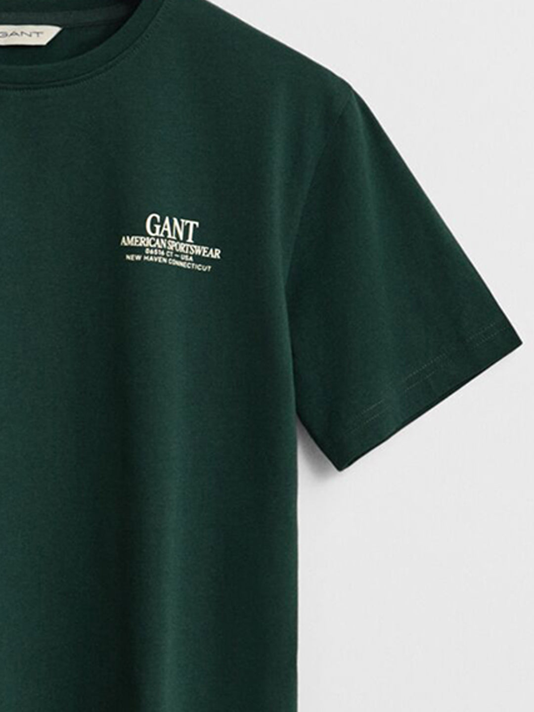 Gant Boys Green Graphic Round Neck Tshirt