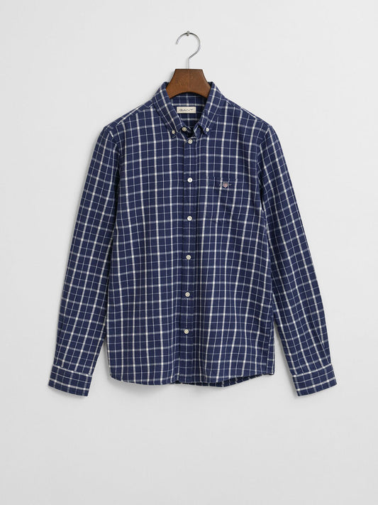 Gant Boys Blue Checks Collar Shirt