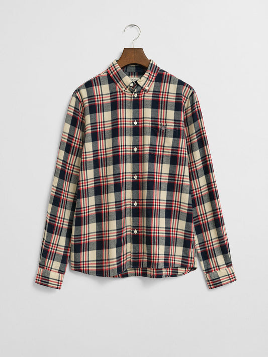 Gant Boys Red Checks Collar Shirt