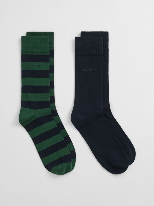 Gant Men Green Barstripe Socks