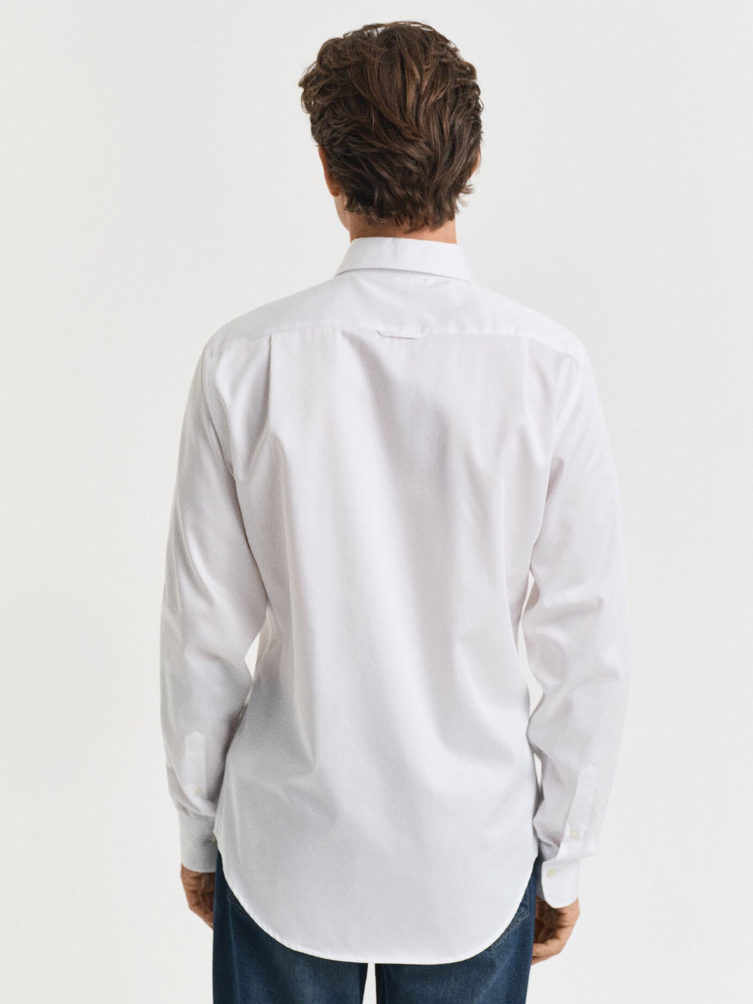 Gant Men White Solid Collar Shirt