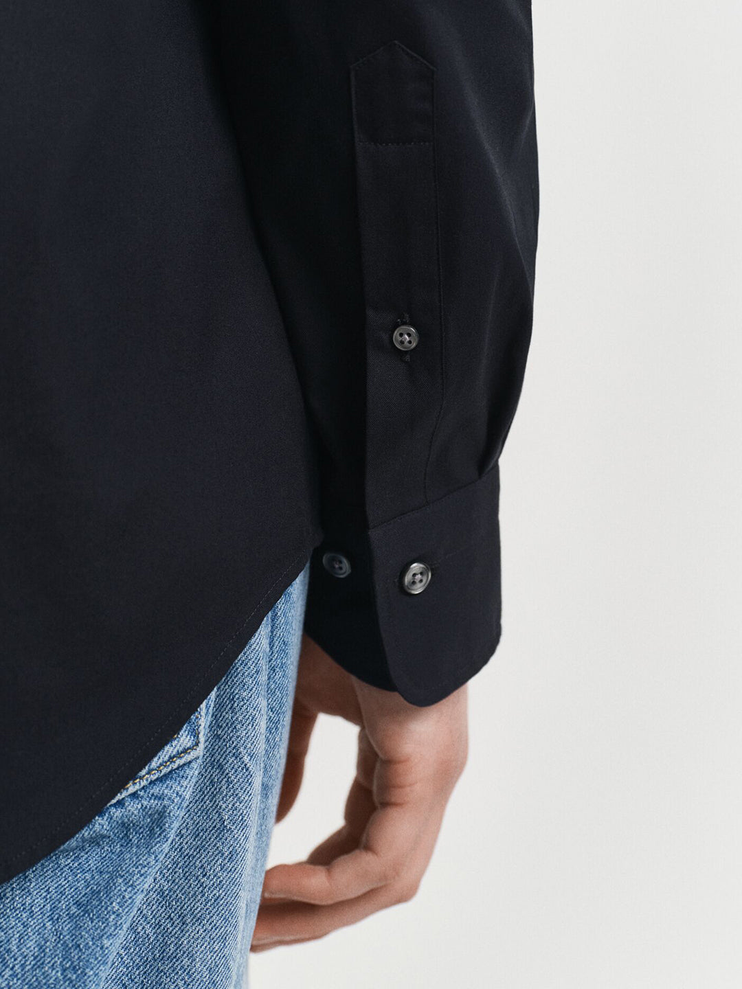 Gant Men Black Solid Collar Shirt