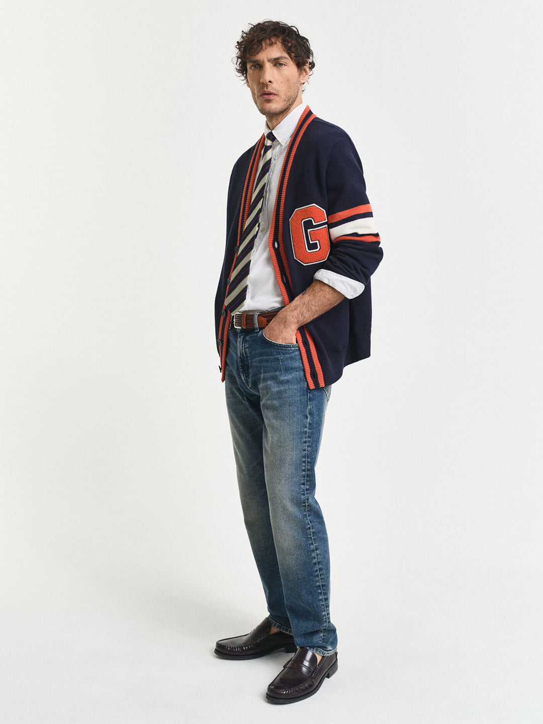 Gant Men White Solid Collar Shirt