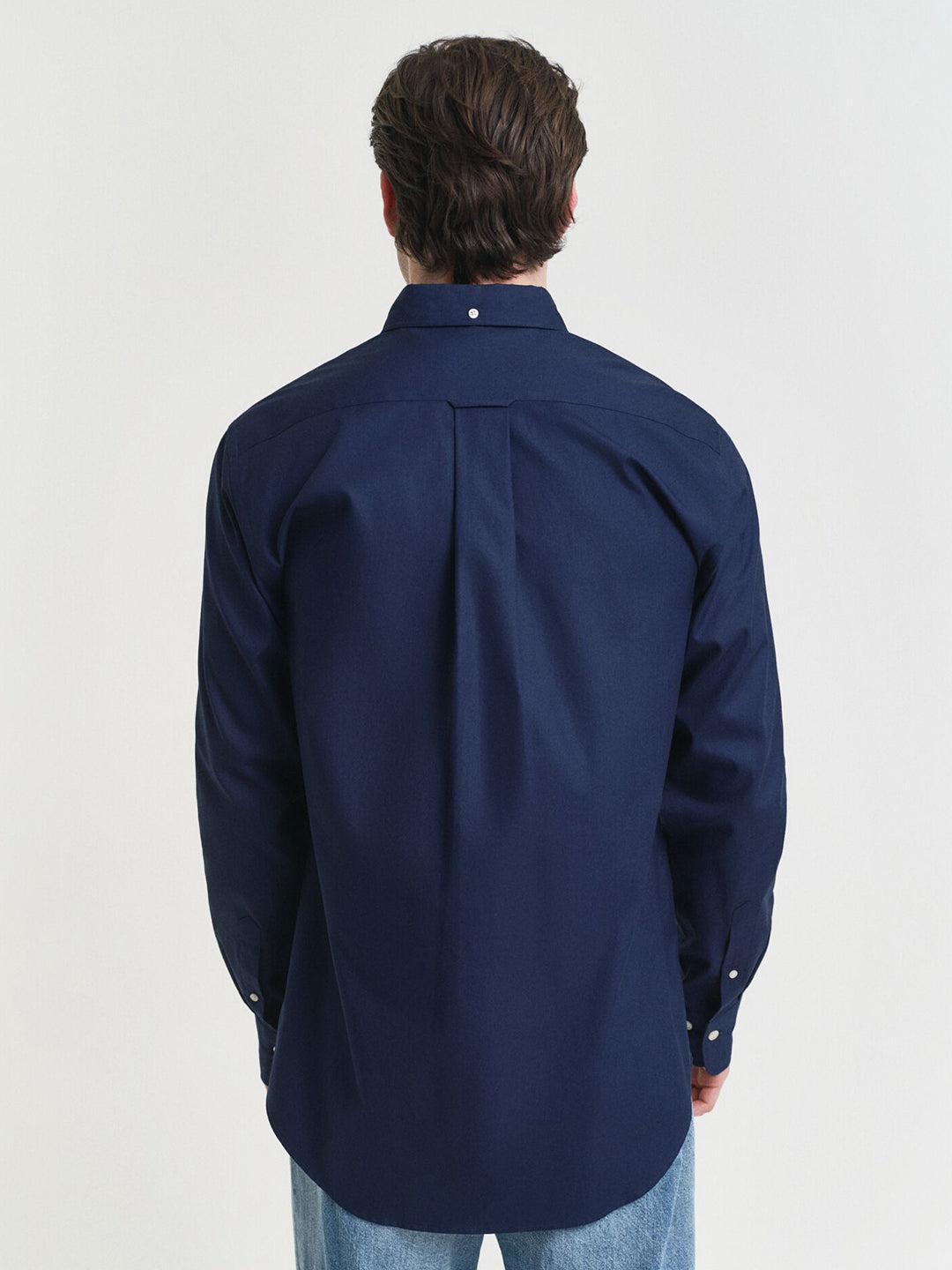 Gant Men Blue Solid Collar Shirt
