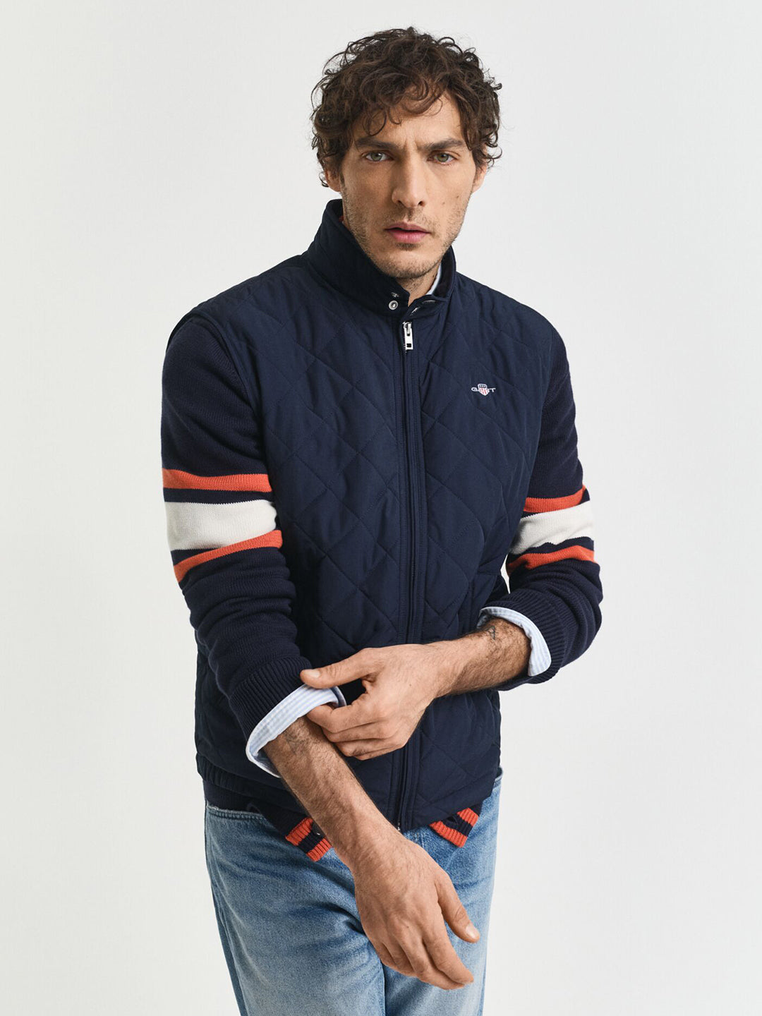 Gant Men Blue Solid Collar Jacket