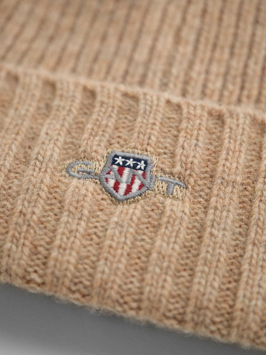 Gant Men Khaki Solid Beanies