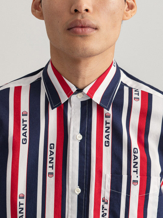 Gant Multi Striped Relaxed Fit Shirt