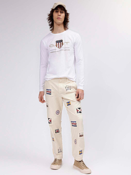 Gant White Logo Regular Fit Tshirt