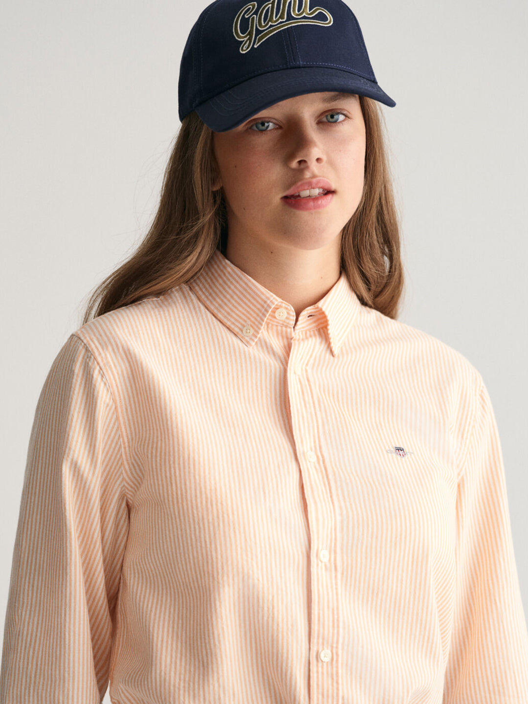 Gant Kids Orange Fashion Striped Regular Fit Shirt