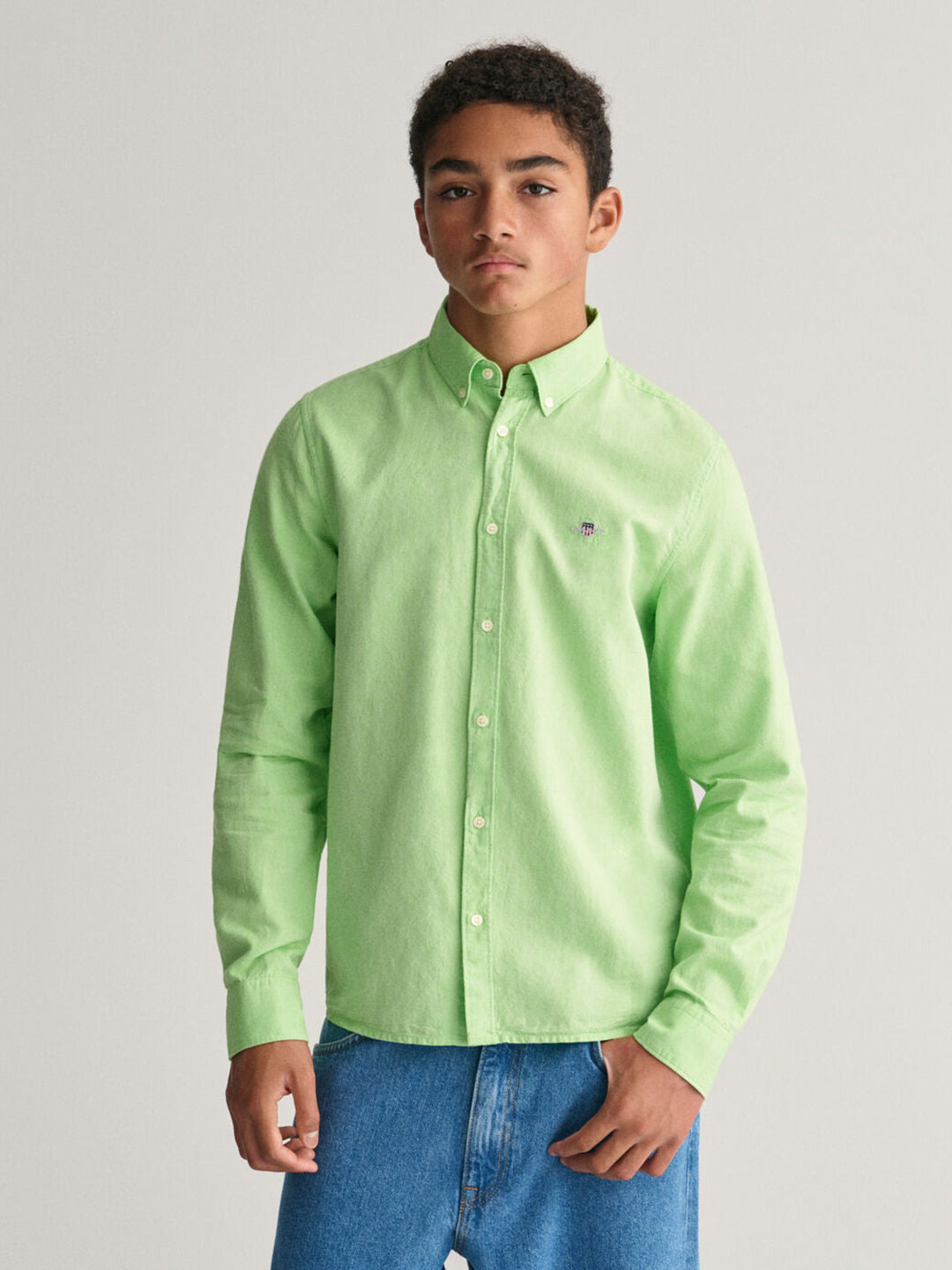 Gant Kids Green Fashion Regular Fit Shirt