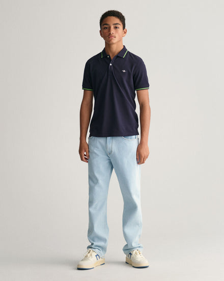 Gant Kids Blue Fashion Regular Fit Polo T-Shirt