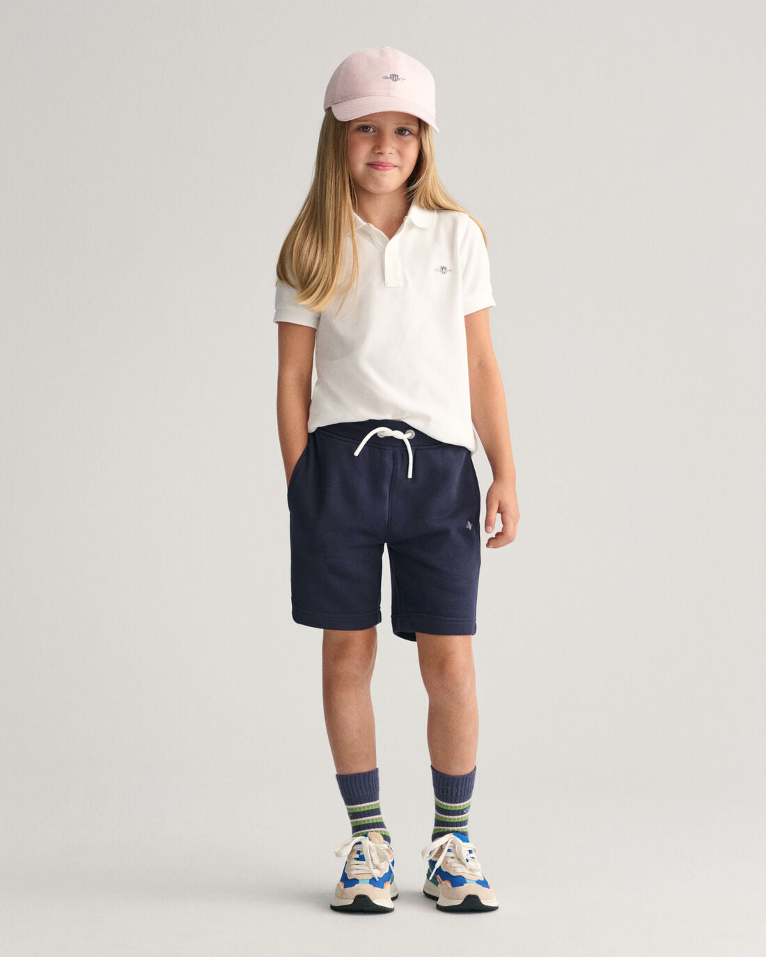 Gant Boys Navy Blue Solid Mid-rise Regular Fit Regular Shorts