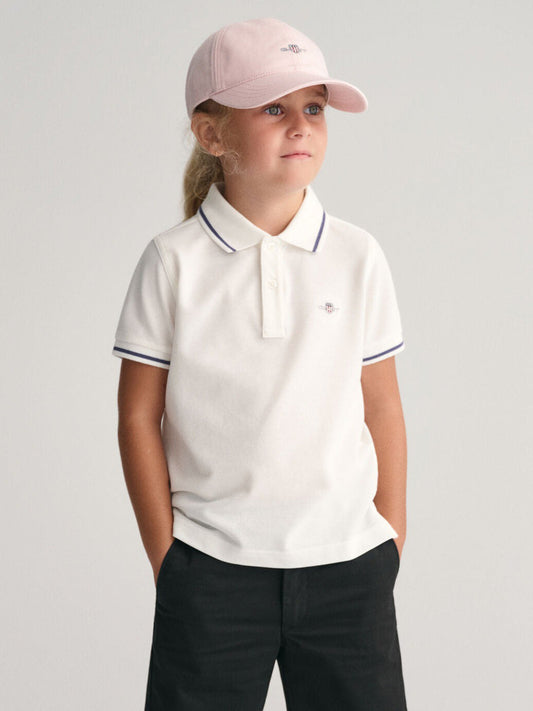 Gant Kids White Fashion Regular Fit Polo T-Shirt