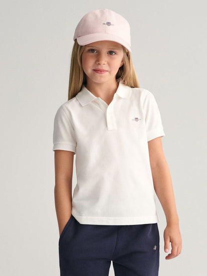 Gant Kids White Fashion Regular Fit Polo T-Shirt