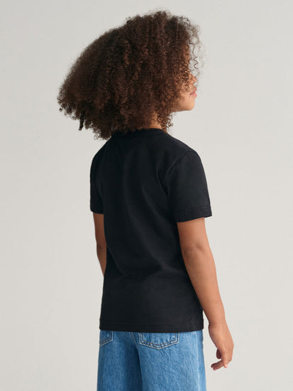 Gant Kids Black Fashion Regular Fit T-Shirt
